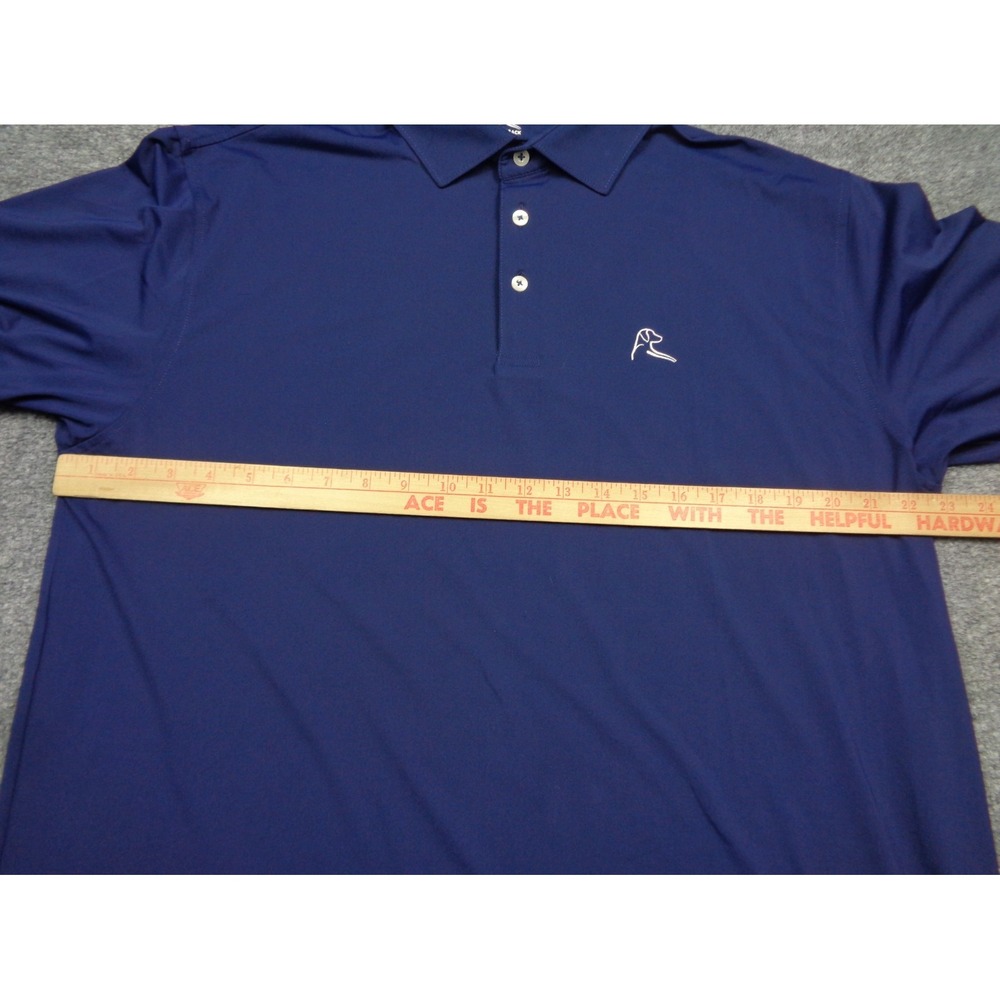 Rhoback Polo Shirt Mens Large Dark Blue Golf Polo Performance Stretch - Picture 10 of 12